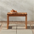 Modern Solid Wood Outdoor Slat-Top Side Table - Natural