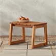 Modern Solid Wood Outdoor Slat-Top Side Table - Natural