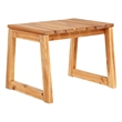 Modern Solid Wood Outdoor Slat-Top Side Table - Natural