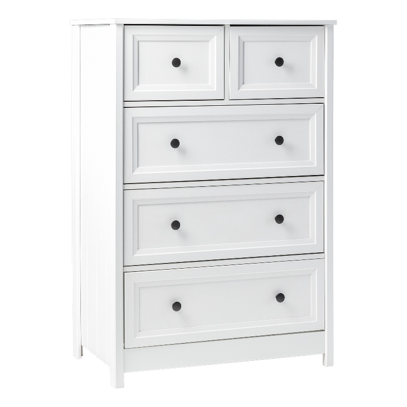 5-Drawer Oakland Wood Chest Dresser - White | BushFurnitureCollection.com