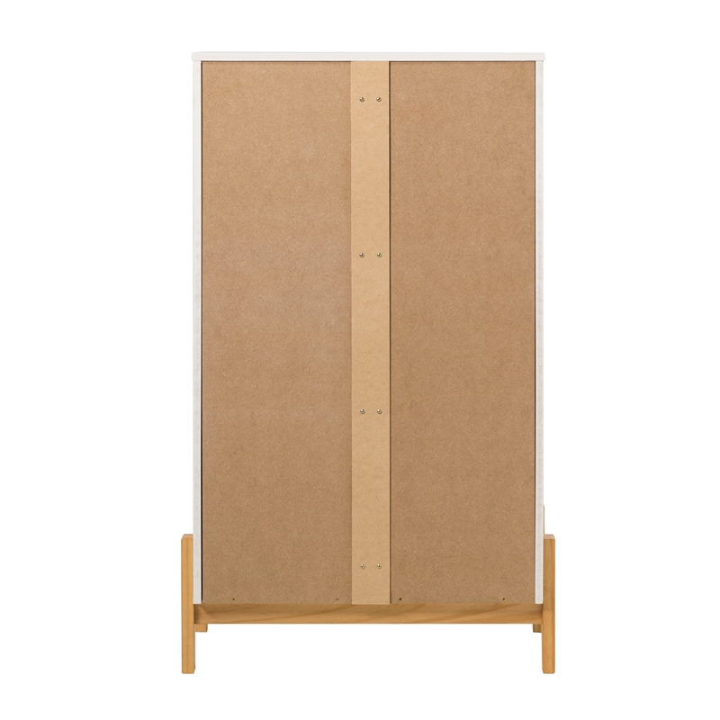 4 Drawer Scandi-Minimalist Solid Wood Chest Dresser - White