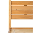 Solid Wood Minimalist Boho Queen Canopy Bed with Simple Headboard - Natural Pine