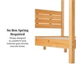 Solid Wood Minimalist Boho Queen Canopy Bed with Simple Headboard - Natural Pine