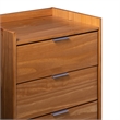 5-Drawer Solid Wood Tall Bedroom Chest Dresser - Caramel