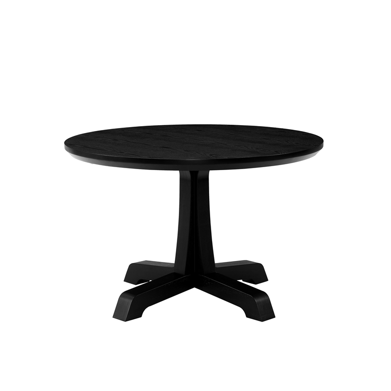 48" Solid Wood Round Dining Table with Pedestal Base - Thumbnail 4