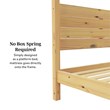 Walker Edison Wood King Size Canopy Bed with Slatted Headboard in Natural