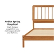 Walker Edison Mid-Century Solid Wood King Size Bed with Slat-Back in Caramel