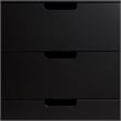 Walker Edison Simple Wood 6 Drawer Dresser with Cut Out Handles - Black