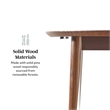 Walker Edison Oval Solid Wood Dining Table with Removable Leaf in Walnut