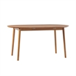 Walker Edison Modern Solid Wood Oval Extension Dining Table - Caramel