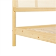 Walker Edison Rattan Headboard Solid Wood King Bedframe - Natural