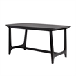 Walker Edison Modern Solid Wood Trestle Base Dining Table - Black Ash