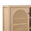 Walker Edison 2-Door Modern Rattan & Wood Sideboard in Coastal Oak
