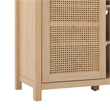 Walker Edison 2-Door Modern Rattan & Wood Sideboard in Coastal Oak