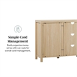 Walker Edison 2-Door Modern Rattan & Wood Sideboard in Coastal Oak