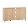 Walker Edison 2-Door Modern Rattan & Wood Sideboard in Coastal Oak