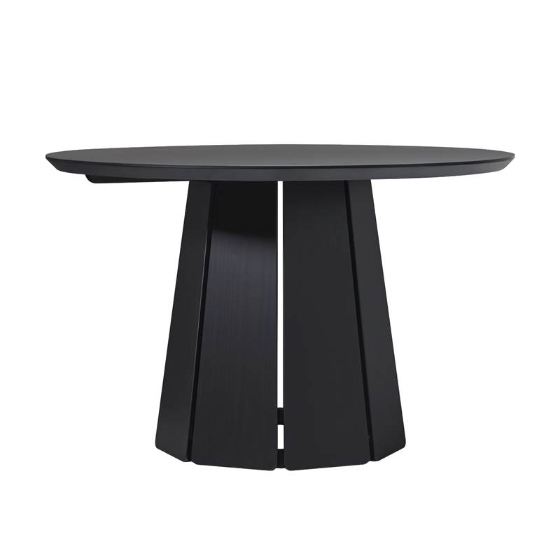 Walker Edison 48" Mid-Century Round Wood Pedestal Dining Table - Thumbnail 3