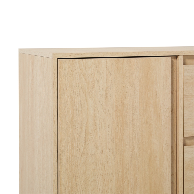 Walker Edison 2-Door Modern Wood Sideboard with 2 Drawers in Coastal Oak