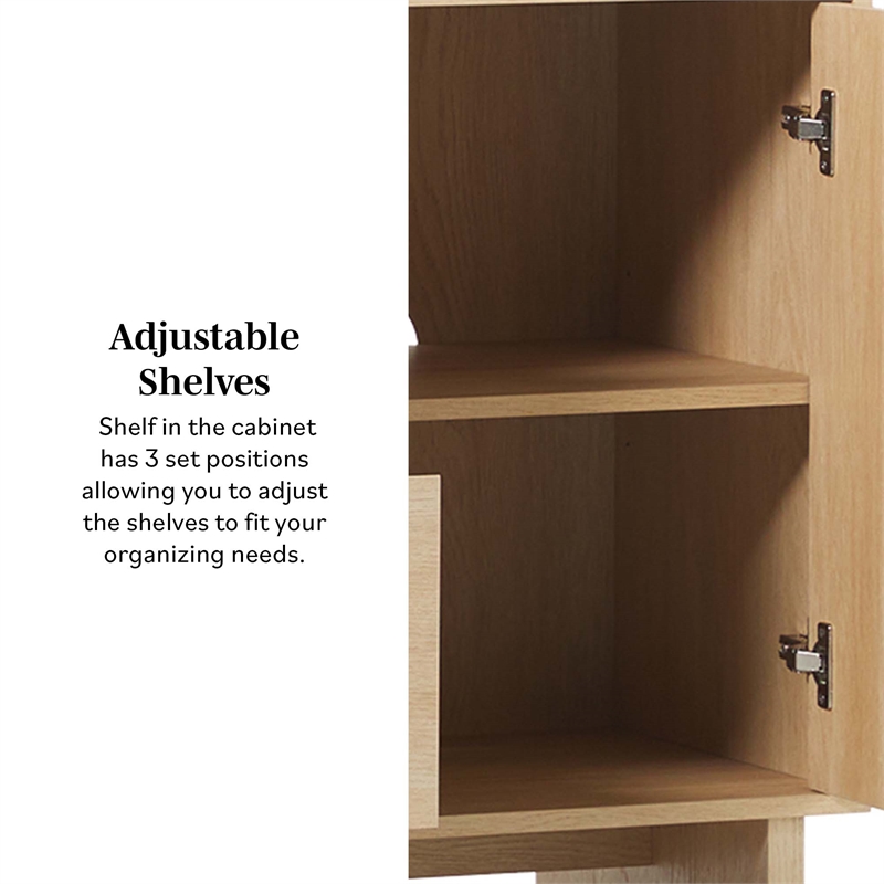 Walker Edison 2-Door Modern Wood Sideboard with 2 Drawers in Coastal Oak