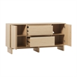 Walker Edison 2-Door Modern Wood Sideboard with 2 Drawers in Coastal Oak