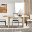 Modern Vertical Reeded Wood Plinth-Base Dining Table - 68 Inch - Birch