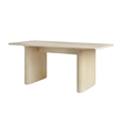 Modern Vertical Reeded Wood Plinth-Base Dining Table - 68 Inch - Birch