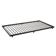 Metal Twin Roll-Out Trundle Bed Frame in Black