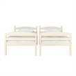 Walker Edison Twin over Twin Wood Bunk Bed in White