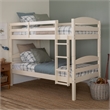 Walker Edison Twin over Twin Wood Bunk Bed in White