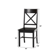 Wood Dining Chair in Black (Set of 2)