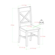 Wood Dining Chair in Black (Set of 2)