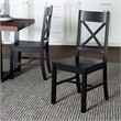 Wood Dining Chair in Black (Set of 2)