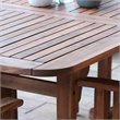 6 Piece Wood Patio Dining Set in Brown with Cushions