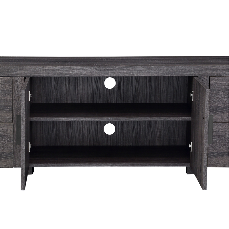 Charcoal for sale online We W70CSPCL 70" Wood Media TV Stand Storage Console 