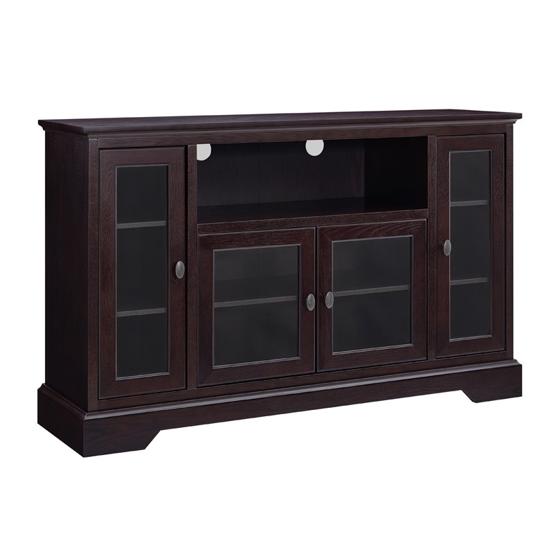 Walker Edison Highboy 52 Inch Tv Console Stand Espresso For Stock Photo Picture 1 Of 2