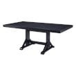 Extendable Trestle Wood Dining Table in Antique Black