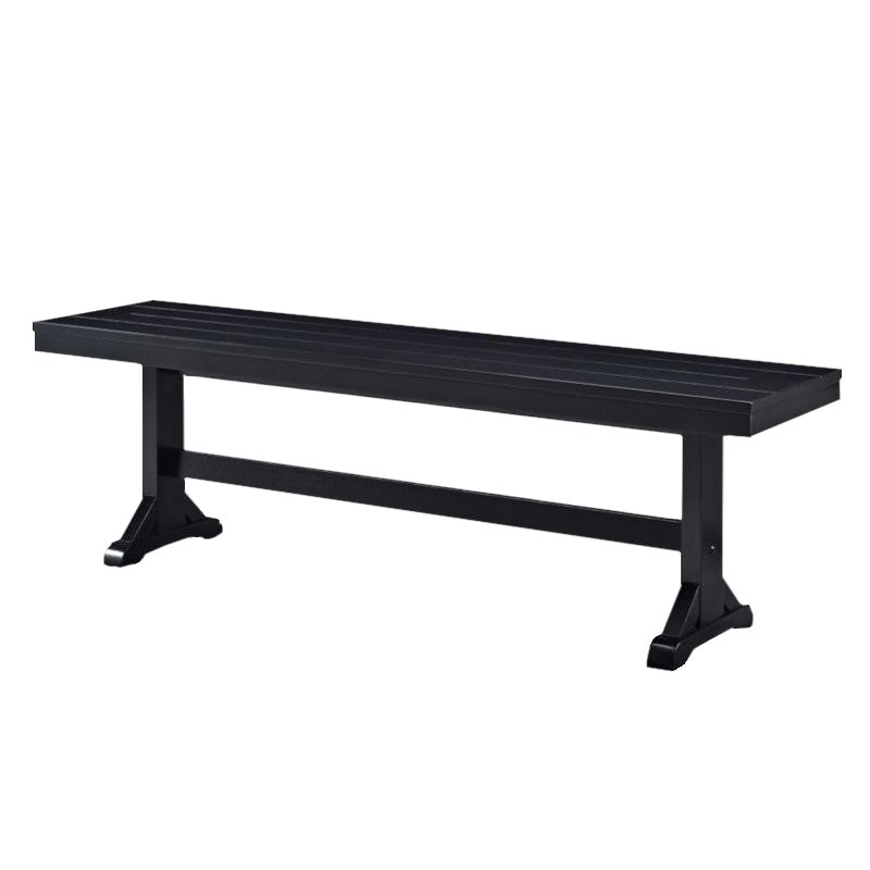 Wood Dining Bench in Antique Black