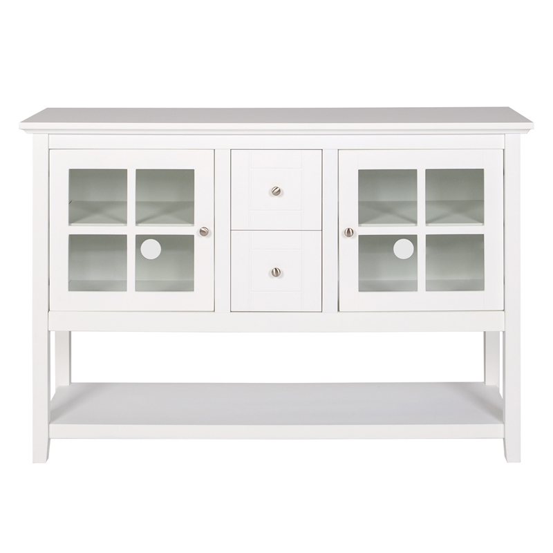 Walker Edison Highboy Console Table Wood TV Stand for TVs up to 55