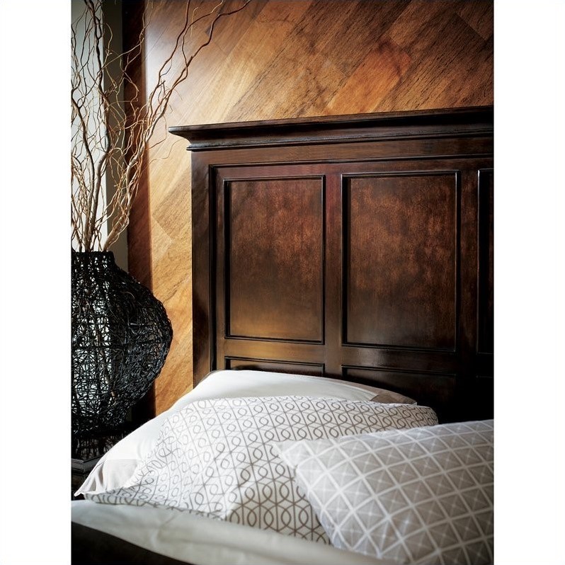 Stanley Furniture Transitional Queen Panel Bed in Polished ...