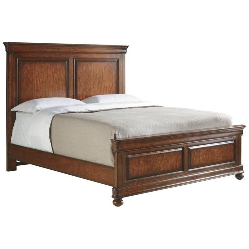 Stanley Furniture Louis Philippe King Panel Bed in Burnished Honey - 058-63-45