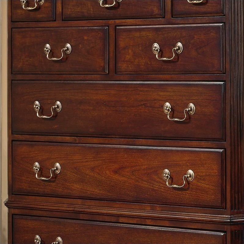 American Drew Cherry Grove 9 Drawer Chest In Antique Cherry Finish