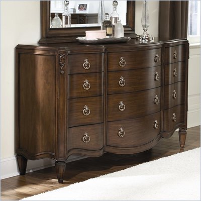 American Drew Jessica McClintock Couture 12 Drawer Triple Dresser in Mink Finish   908 130