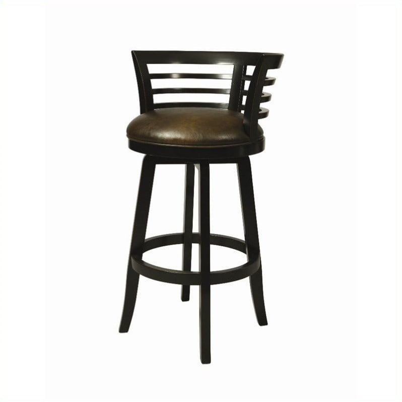 Pastel Furniture Ortona Swivel Bar Stool in Black   QLOR225X26971