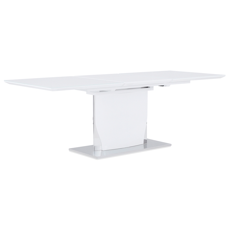 Global Furniture Extendable Dining Table in Glossy White