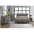 Global Furniture USA Kate Gray Wooden Panel Headboard Queen Bed