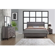 Global Furniture USA Kate Gray Wooden Panel Headboard Queen Bed