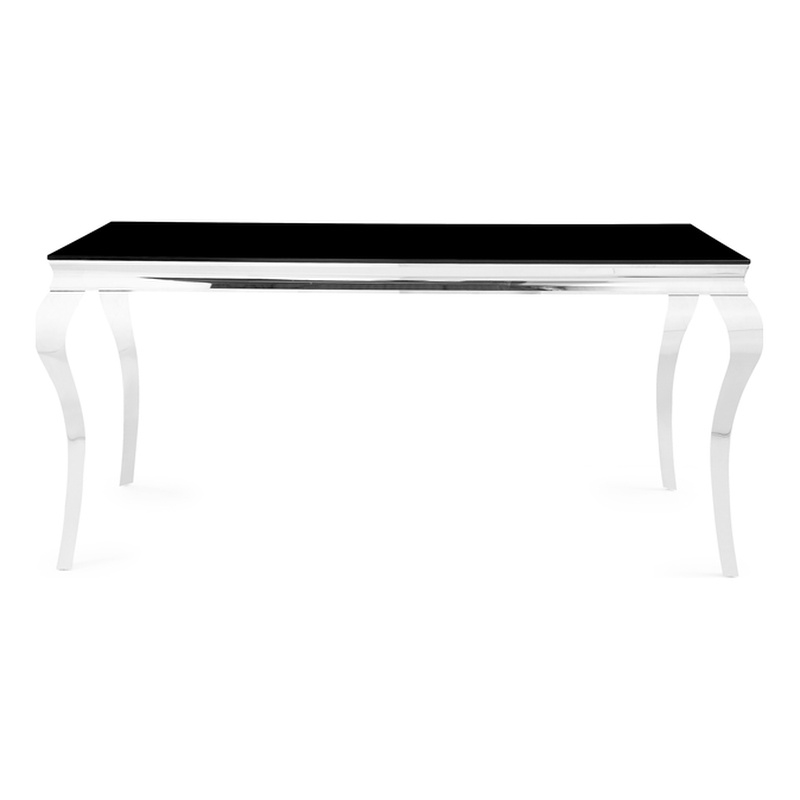 Global Furniture USA 42" Stainless Steel and Glass Dining Table in