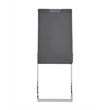 Global Furniture USA Gray Faux Leather Dining Chairs with Silver Metal Base