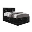 Global Furniture USA Linda Contemporary Black Storage Wooden King Bed