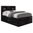 Global Furniture USA Linda Contemporary Black Storage Wooden King Bed